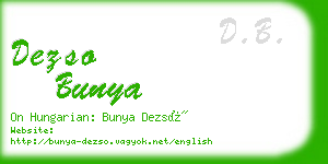 dezso bunya business card